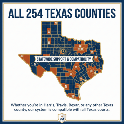 eFiling in all 254 Texas counties